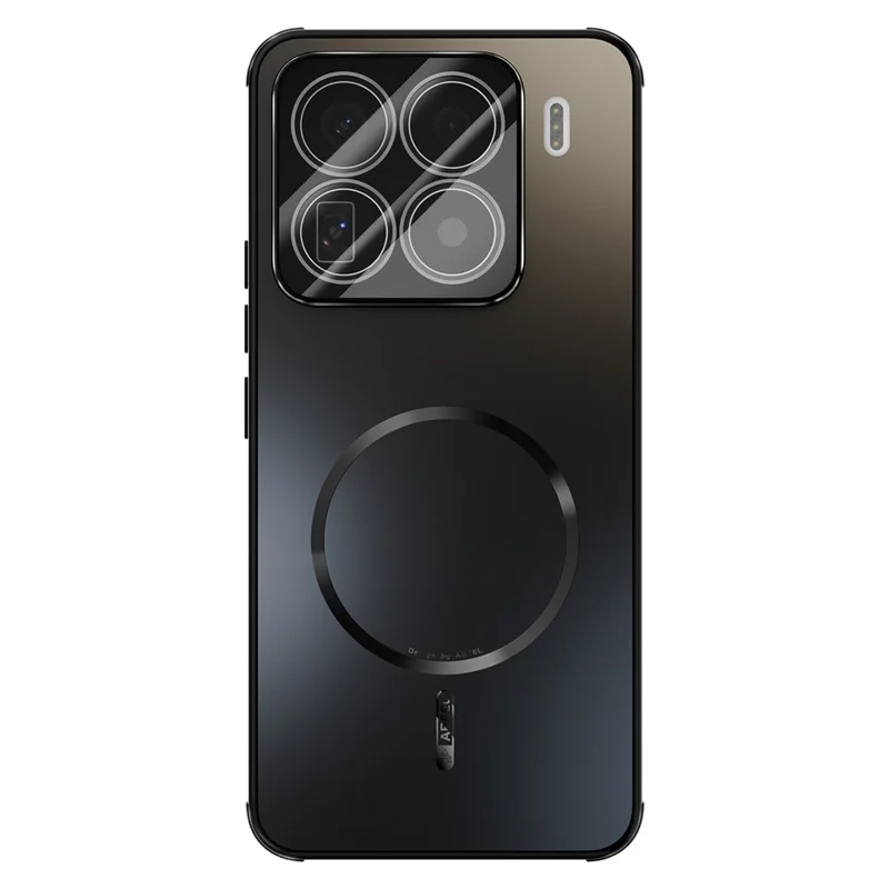 ABEEL For Xiaomi 15 Pro Magnetic Case TPU PC Cooling Matte Phone Back Cover with Lens Film - Black