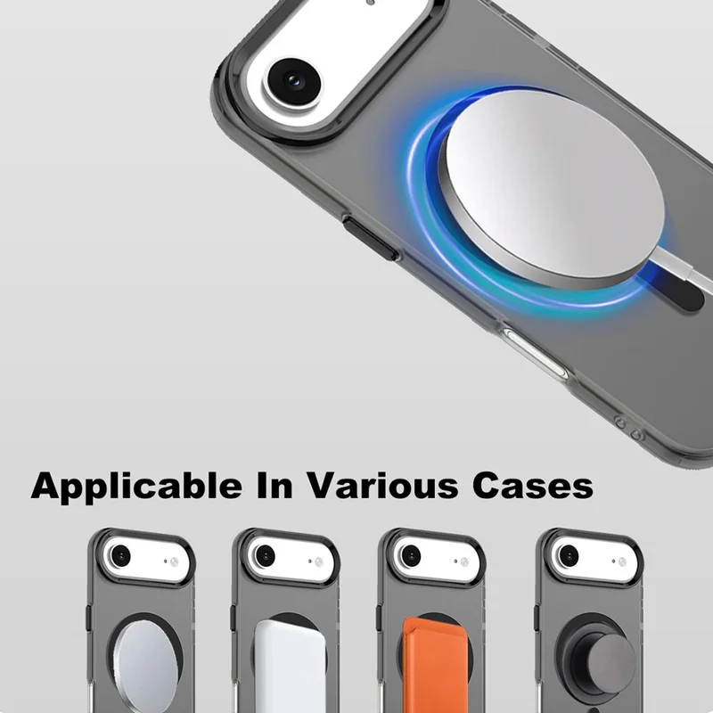 IMAK Per iPhone 17 Air Case Compatibile con MagSafe Cover Colore Caramella Antiurto TPU + PET - Nero