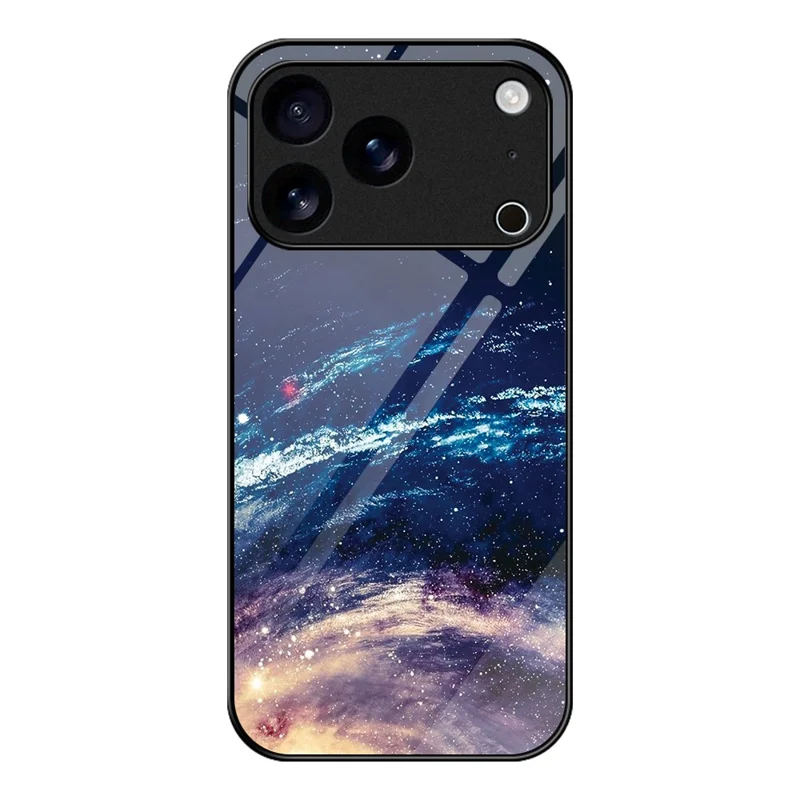 For iPhone 17 Pro Case Tempered Glass + PC + TPU Phone Protector Pattern Printing - The Milky Way