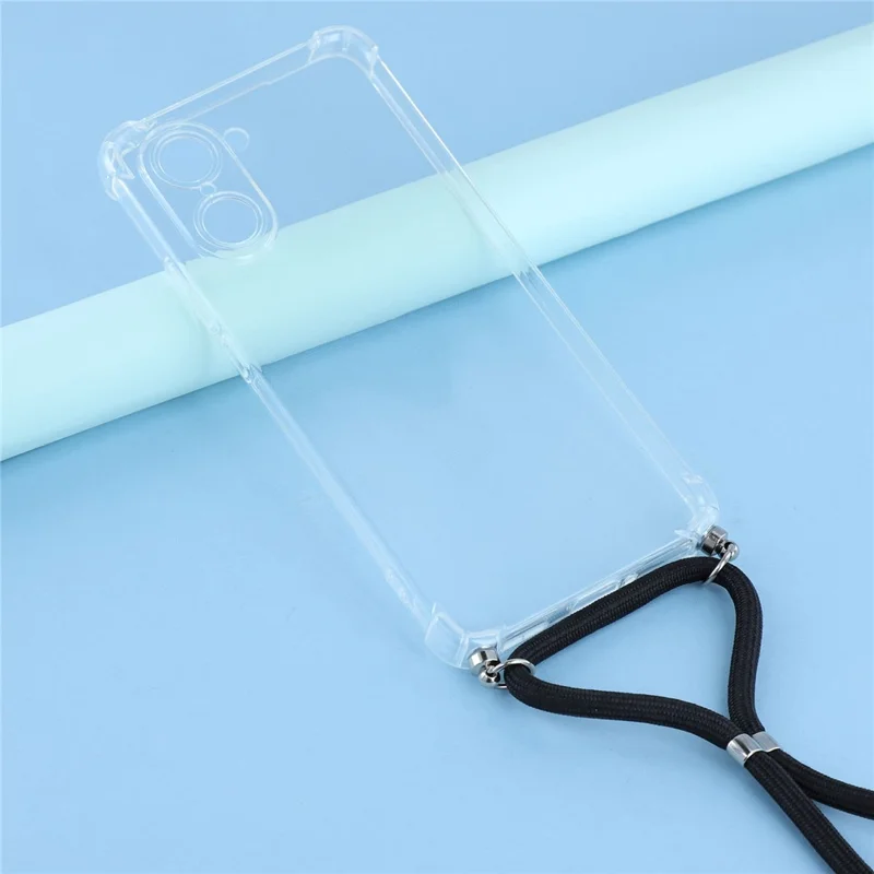 For OnePlus Nord CE5 5G / Ace 5 Racing 5G Case Reinforced Corner TPU Clear Phone Cover with Lanyard