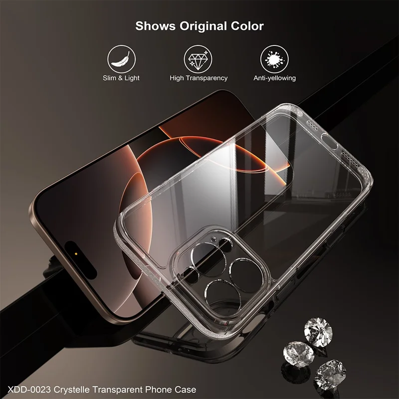 XUNDD For iPhone 16 Pro Clear Phone Case Anti-Scratch Hard PC Mobile Back Cover