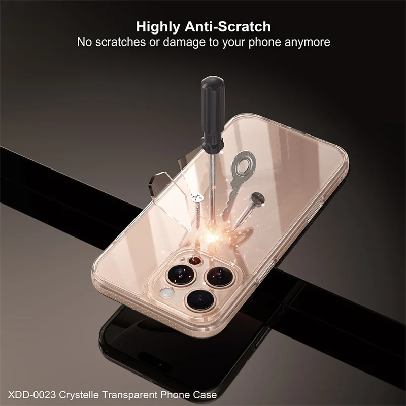 XUNDD For iPhone 16 Pro Clear Phone Case Anti-Scratch Hard PC Mobile Back Cover