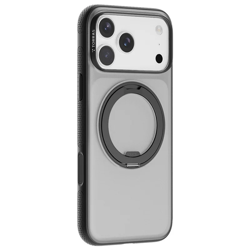 TORRAS O Fitnessserie für iPhone 17 Pro Max Hülle kompatibel mit MagSafe TPU PC Ständer Handyhülle - Schwarz