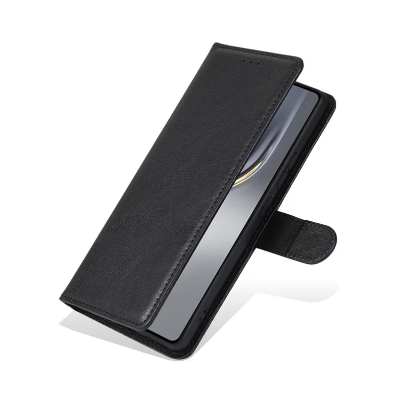 For TECNO Camon 40 Pro 4G / 5G Case Wallet Stand PU Leather Phone Cover with Wrist Strap - Black