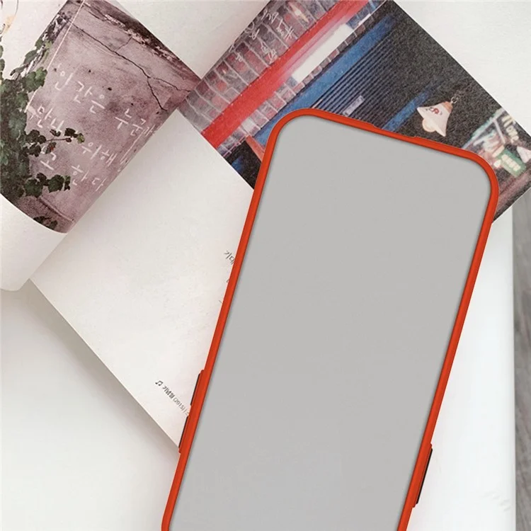 Skin-touch Feeling Phone Cover for iPhone 14 Pro Max Drop Protection Cell Phone Case TPU+Plastic Phone Shell - Red