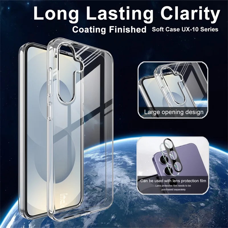 IMAK UX-10 Series For Samsung Galaxy S25+ Clear Phone Case Soft TPU Mobile Back Cover