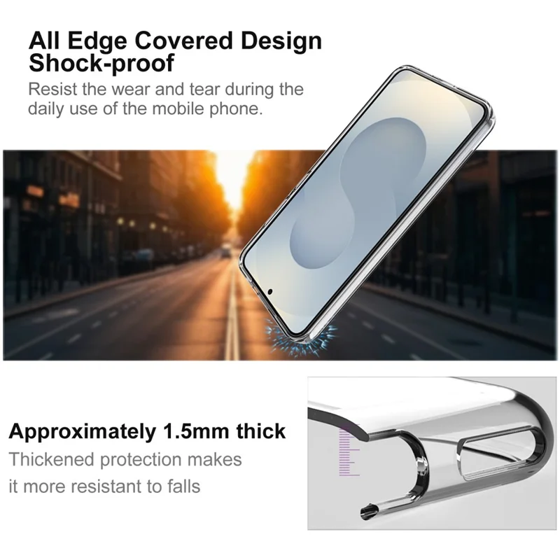 IMAK UX-10 Series For Samsung Galaxy S25+ Clear Phone Case Soft TPU Mobile Back Cover