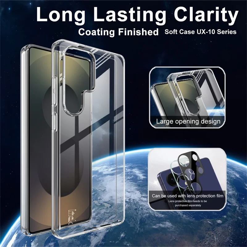 IMAK UX-10 Series For Samsung Galaxy S25 Ultra Phone Case Soft TPU Clear Mobile Back Cover