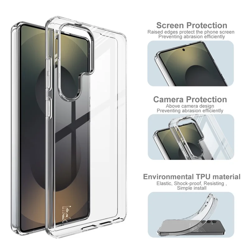 IMAK UX-10 Series For Samsung Galaxy S25 Ultra Phone Case Soft TPU Clear Mobile Back Cover