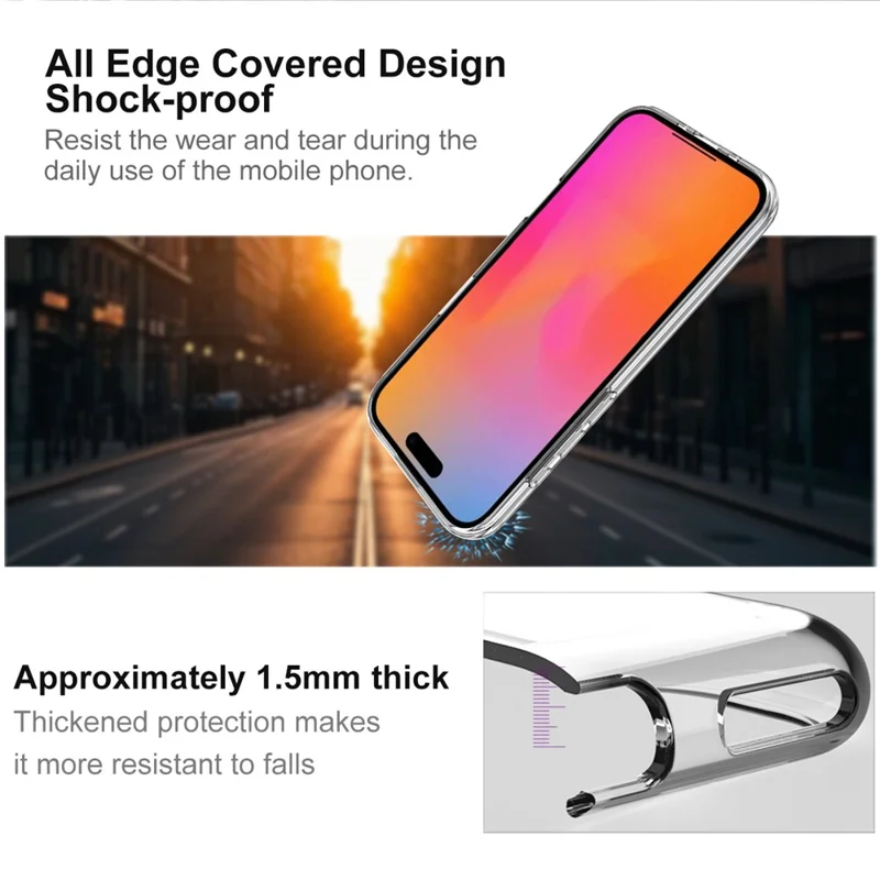 IMAK UX-10 Series For iPhone 17 Air Clear Phone Case Soft TPU Mobile Back Cover