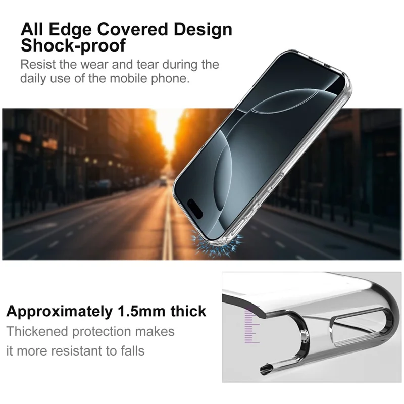 IMAK UX-10 Series For iPhone 17 Pro Clear Phone Case Soft TPU Mobile Back Cover