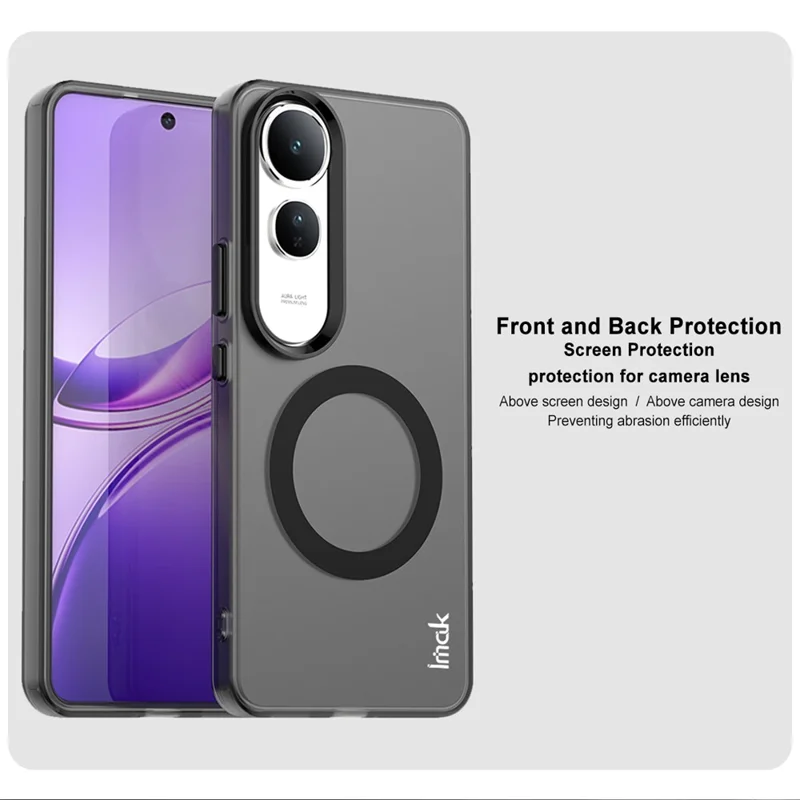 IMAK For vivo V50 Lite 5G Case Compatible with MagSafe PC + TPU Protective Phone Back Cover - Black