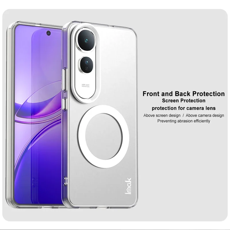 IMAK For vivo V50 Lite 5G Case Compatible with MagSafe PC + TPU Protective Phone Back Cover - White