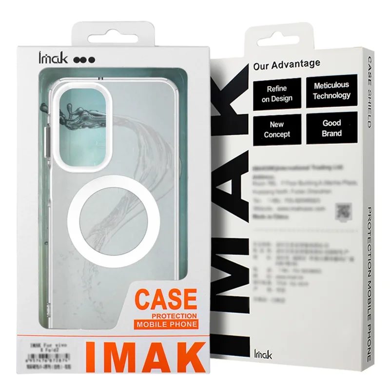 IMAK For vivo V50 Lite 5G Case Compatible with MagSafe PC + TPU Protective Phone Back Cover - White