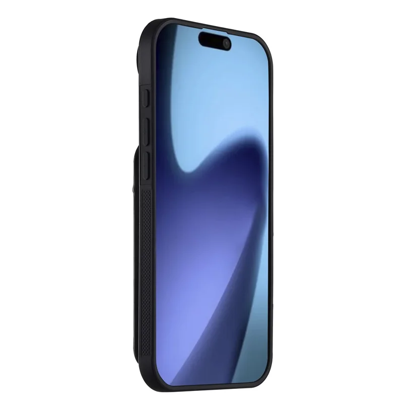 LC.IMEEKE L3 For iPhone 17 Air Magnetic Case Detachable Card Holder Leather TPU Mobile Cover - Black