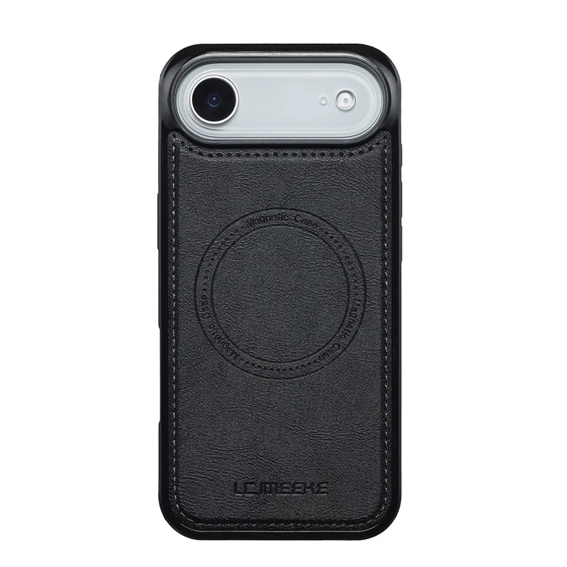 LC.IMEEKE L3 For iPhone 17 Air Magnetic Case Detachable Card Holder Leather TPU Mobile Cover - Black