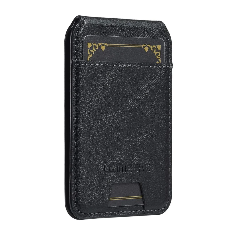 LC.IMEEKE L3 For iPhone 17 Air Magnetic Case Detachable Card Holder Leather TPU Mobile Cover - Black