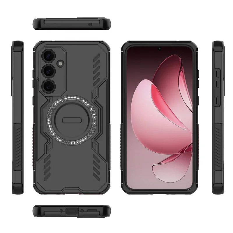 Funda Magnética para Samsung Galaxy A35 5G Diseño Mariposa Armor con Disipación de Calor PC + TPU - Negro