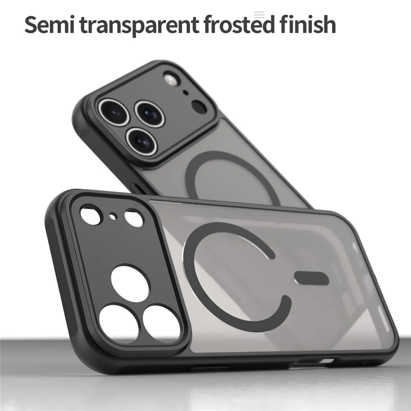 Cover per iPhone 17 Pro Max Compatibile con MagSafe Antiurto PC + TPU - Nero