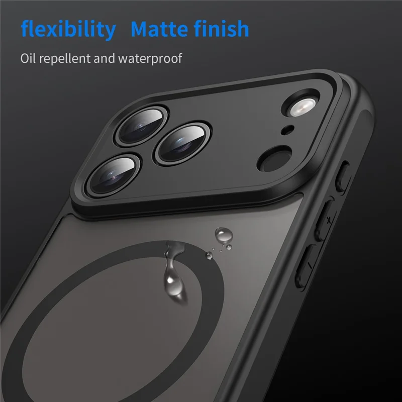 Cover per iPhone 17 Pro Max Compatibile con MagSafe Antiurto PC + TPU - Nero