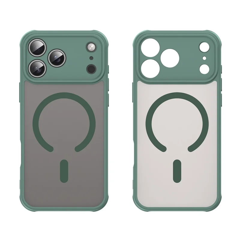 For iPhone 17 Pro Max Case Compatible with MagSafe Anti Drop PC + TPU Phone Cover - Green