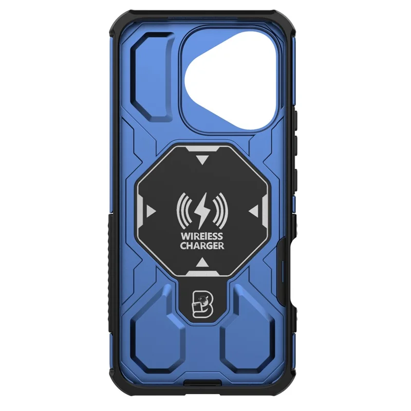 For Honor 400 Lite 5G Magnetic Case Rotating Metal Kickstand Shockproof PC + TPU Phone Back Cover - Black