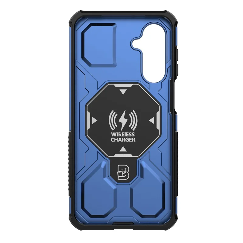 For Samsung Galaxy M36 5G Magnetic Case Rotating Metal Kickstand Shockproof PC + TPU Phone Back Cover - Black