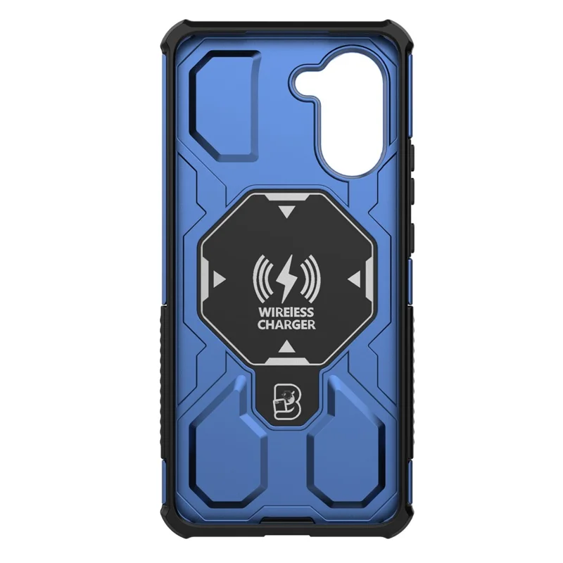 For OnePlus Nord CE 5G  /  Ace 5 Racing 5G Magnetic Case Rotating Metal Kickstand PC + TPU Phone Back Cover - Black