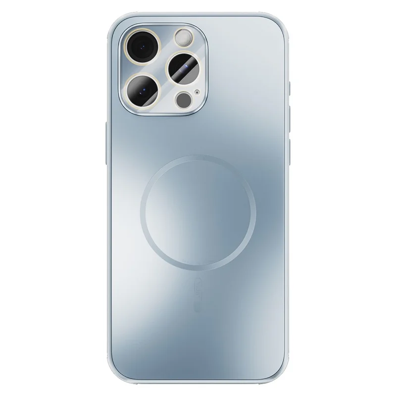 ABEEL für iPhone 14 Pro Magnetische Hülle TPU PC Kühlende matte Handyrückseite mit Objektiv-Schutzfolie - Babyblau