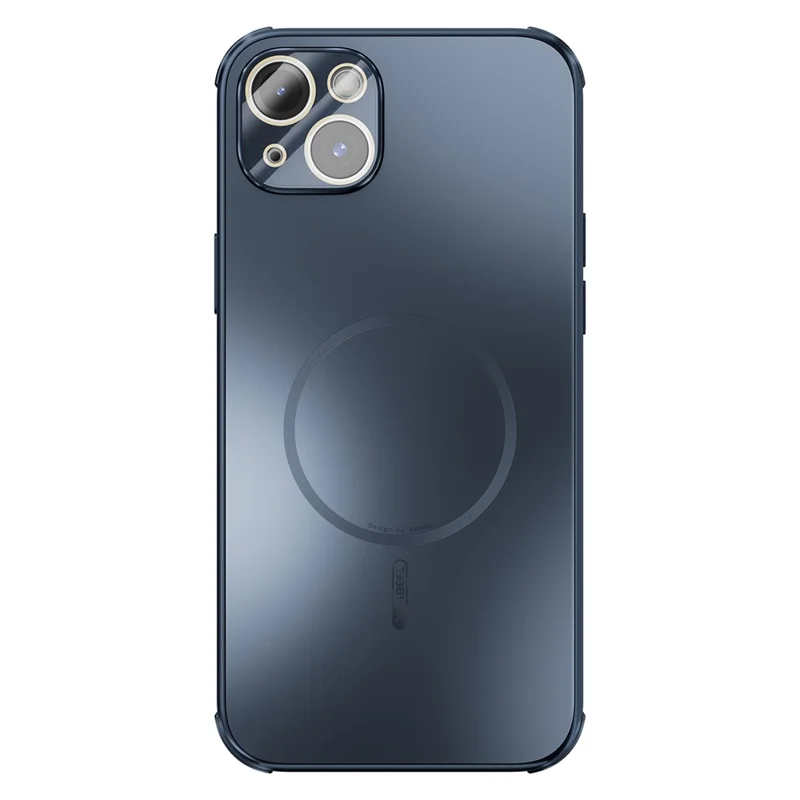 ABEEL For iPhone 15 Magnetic Case TPU PC Cooling Matte Phone Back Cover with Lens Film - Blue