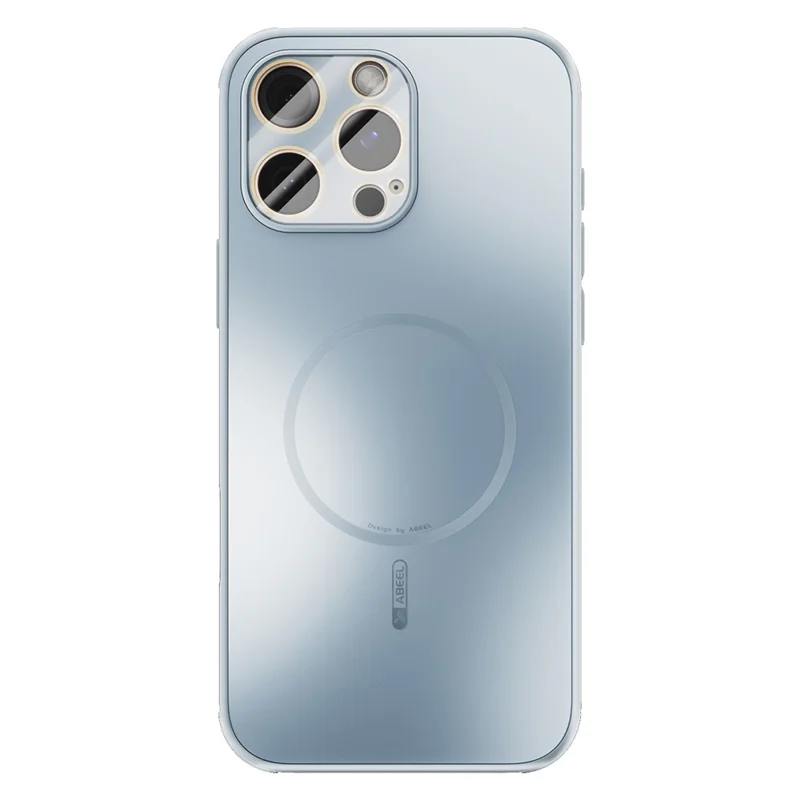 ABEEL For iPhone 16 Pro Magnetic Case TPU PC Cooling Matte Phone Back Cover with Lens Film - Baby Blue