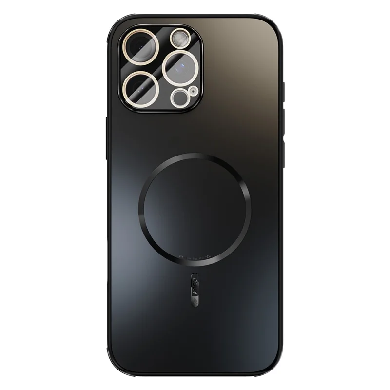 ABEEL Per iPhone 16 Pro Max Custodia magnetica in TPU PC Custodia posteriore opaca con raffreddamento Pellicola per lenti - Nero