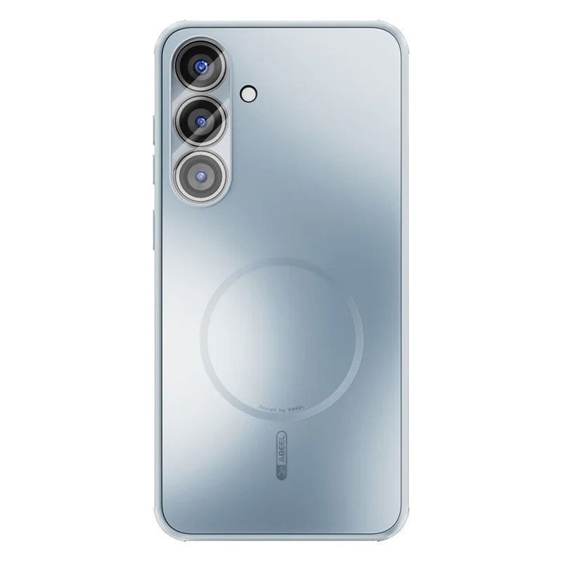 ABEEL For Samsung Galaxy S25 Magnetic Case TPU PC Cooling Matte Phone Back Cover with Lens Film - Baby Blue