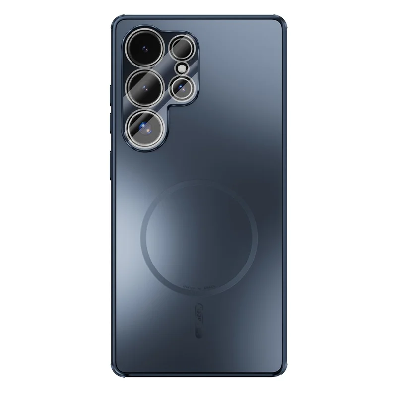 ABEEL für Samsung Galaxy S25 Ultra Magnetische Hülle TPU PC Kühlende Matte Handyrückseite mit Objektivfolie - Blau