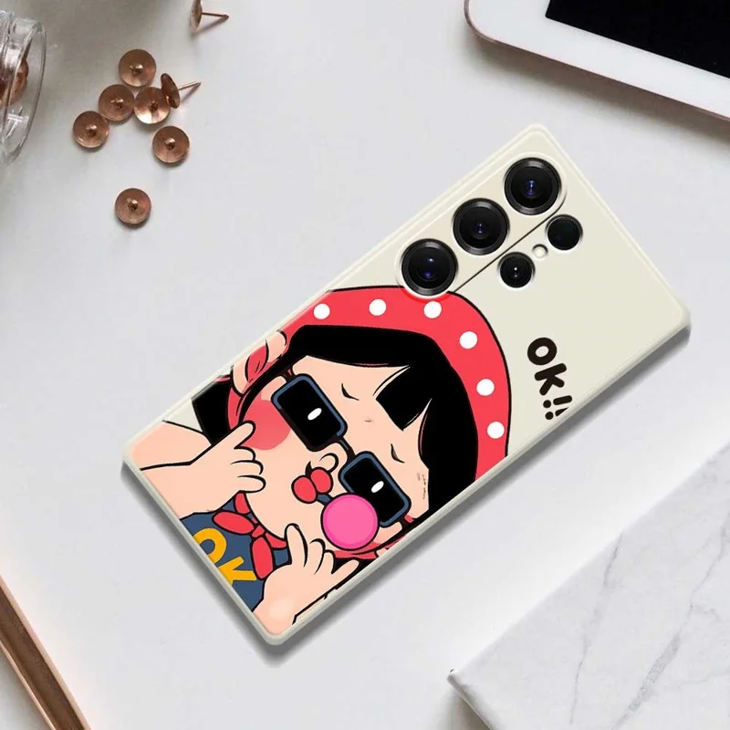 Samsung Galaxy S25 Ultra-hoesje met schattig kinderpatroon Rechte rand TPU-telefoonhoesje - Beige