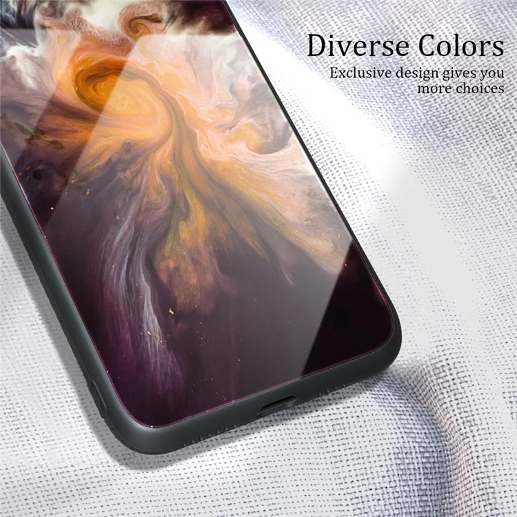 Per Xiaomi Poco M5 4G Modello in Marmo Stampare Glass Cover Back Glass Temio TPU TPU Anti-Scratch Bumper Design Case Del Telefono - DL01