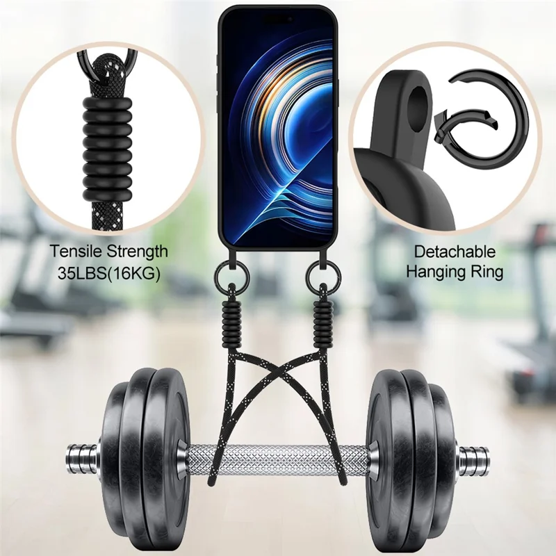 Bulk Purchasing For iPhone 17 Air Case Liquid Silicone Card Holder Phone Back Cover with Short Strap - Black