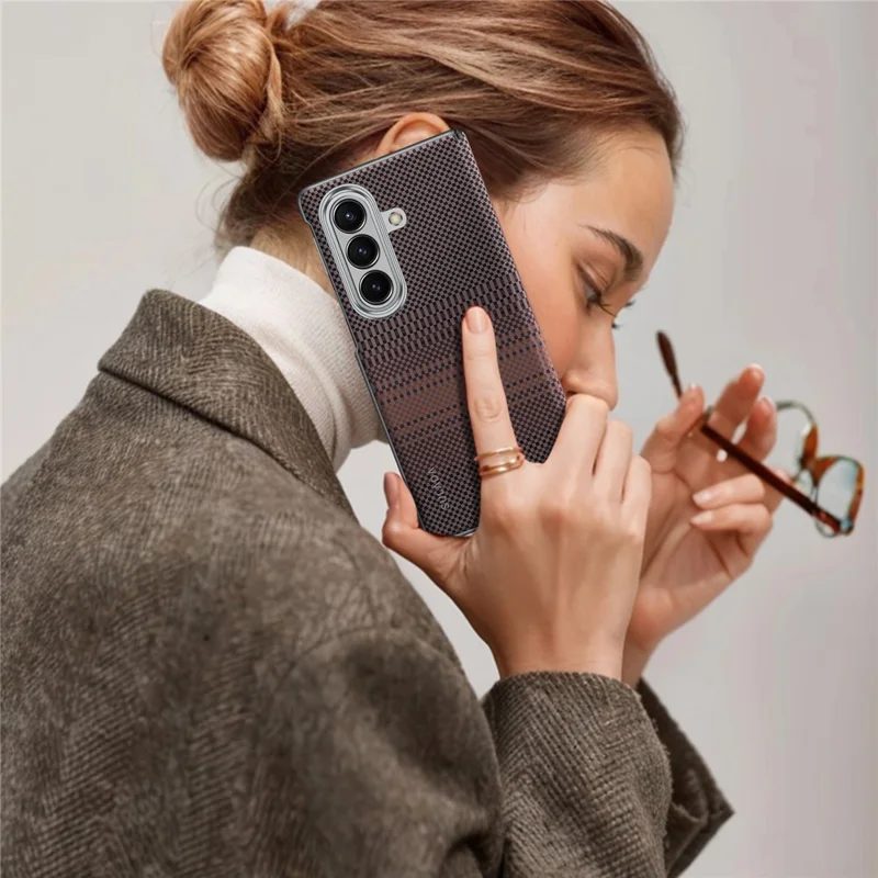 SULADA Pour Samsung Galaxy Z Fold7 5G Coque Magnétique Antichoc en PC Rigide pour Téléphone - Orange Coucher de Soleil