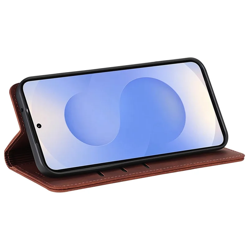 AZNS Per Samsung Galaxy A17 5G Cover in Pelle PU Portafoglio per Telefono - Marrone