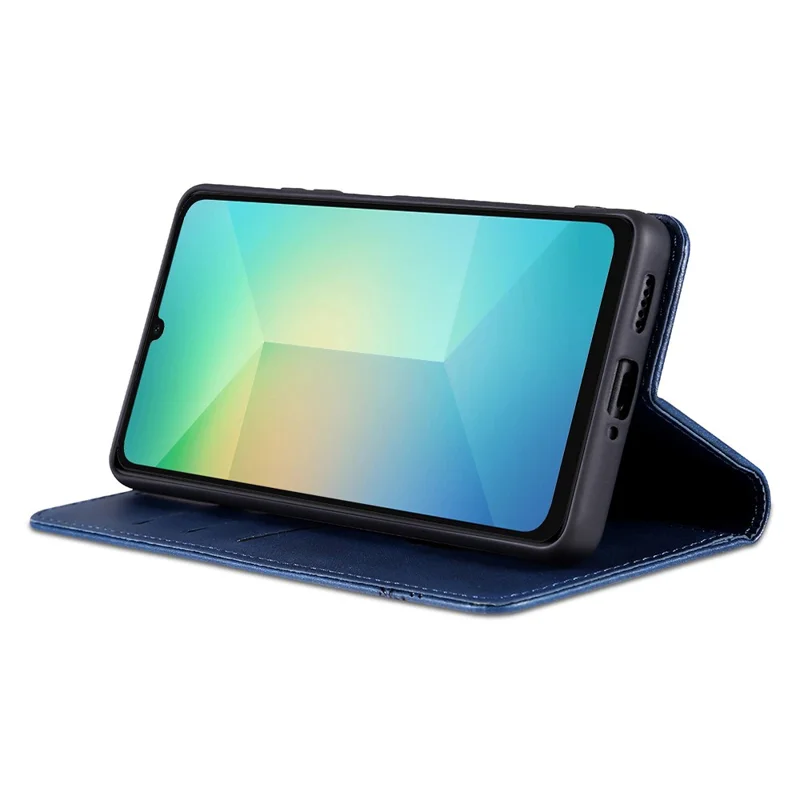 AZNS For Samsung Galaxy A07 5G / A07 4G Case Cowhide Texture PU Leather Wallet Phone Cover - Blue