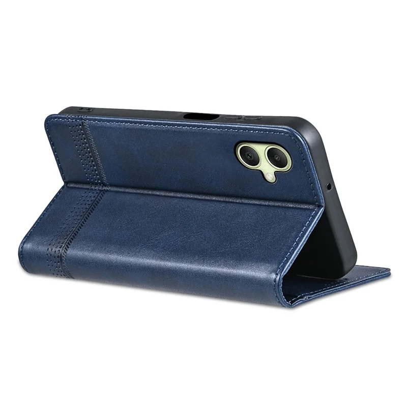 AZNS For Samsung Galaxy A07 5G / A07 4G Case Cowhide Texture PU Leather Wallet Phone Cover - Blue