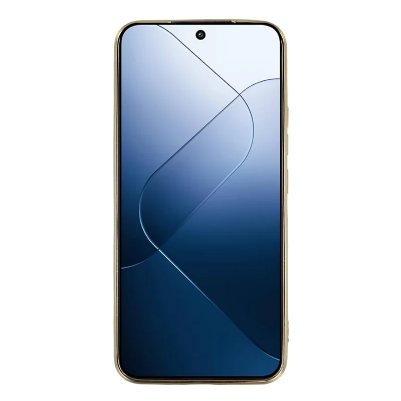 Cover per Xiaomi 14 con Elettroplaccatura Morbido TPU con Astronauta Supporto Nascosto - Nero