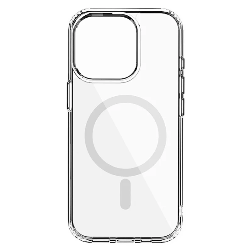 Cover posteriore trasparente per iPhone 14 Pro - Custodia magnetica sottile in TPU + PC, spessore 1,5 mm