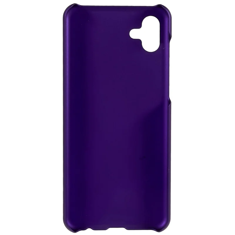 For Samsung Galaxy A04 4G (164.4 x 76.3 x 9.1 mm) Rubberized Glossy Hard PC Phone Case Anti-drop Protective Back Cover - Purple