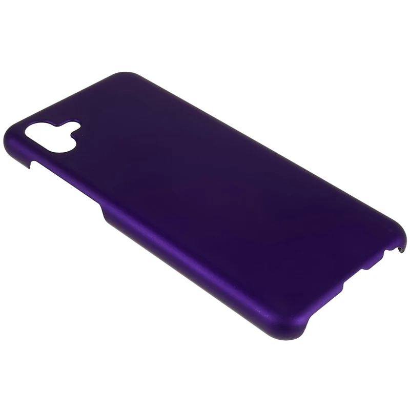 For Samsung Galaxy A04 4G (164.4 x 76.3 x 9.1 mm) Rubberized Glossy Hard PC Phone Case Anti-drop Protective Back Cover - Purple