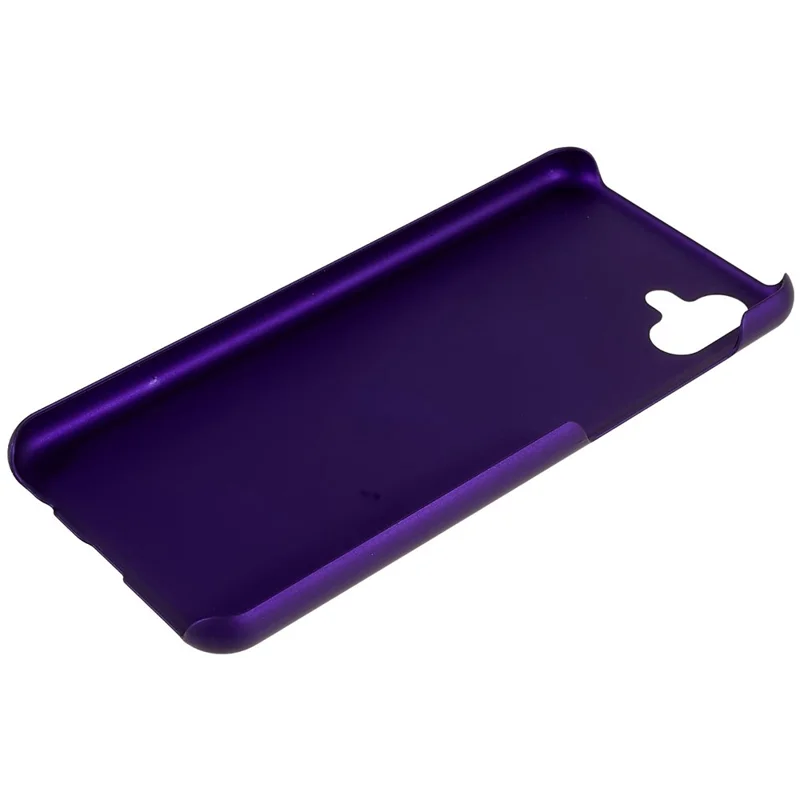 For Samsung Galaxy A04 4G (164.4 x 76.3 x 9.1 mm) Rubberized Glossy Hard PC Phone Case Anti-drop Protective Back Cover - Purple