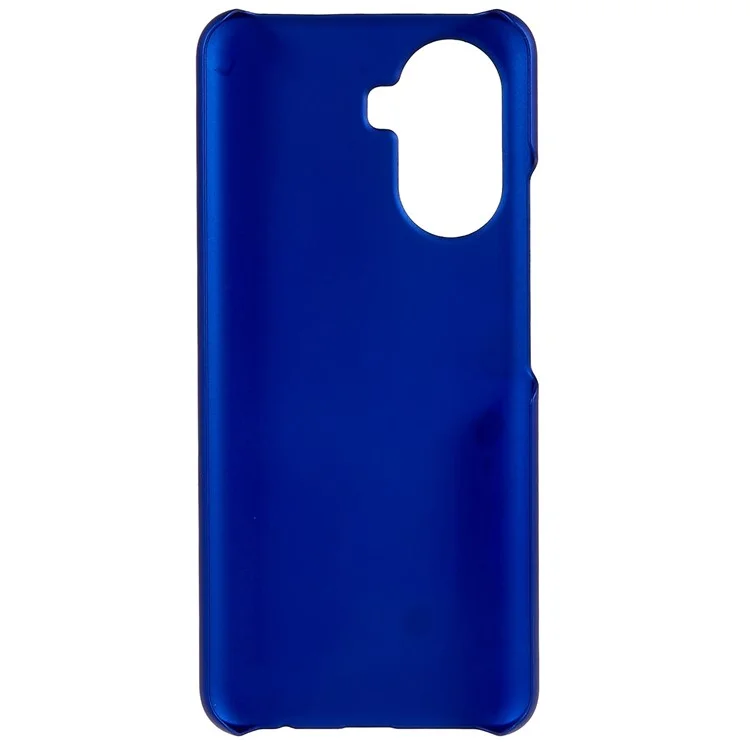 Pour Huawei, Profitez de la Couverture de Protection de la Couverture de Protection Des Téléphones Portables à Dossier de Dossier de Dossier de Dossier Dur et Brillant Caoutchouté - Bleu