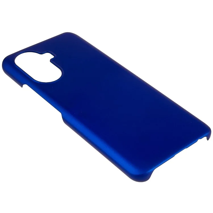 Pour Huawei, Profitez de la Couverture de Protection de la Couverture de Protection Des Téléphones Portables à Dossier de Dossier de Dossier de Dossier Dur et Brillant Caoutchouté - Bleu