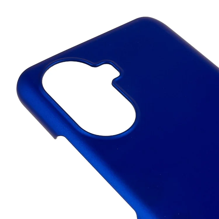 Pour Huawei, Profitez de la Couverture de Protection de la Couverture de Protection Des Téléphones Portables à Dossier de Dossier de Dossier de Dossier Dur et Brillant Caoutchouté - Bleu