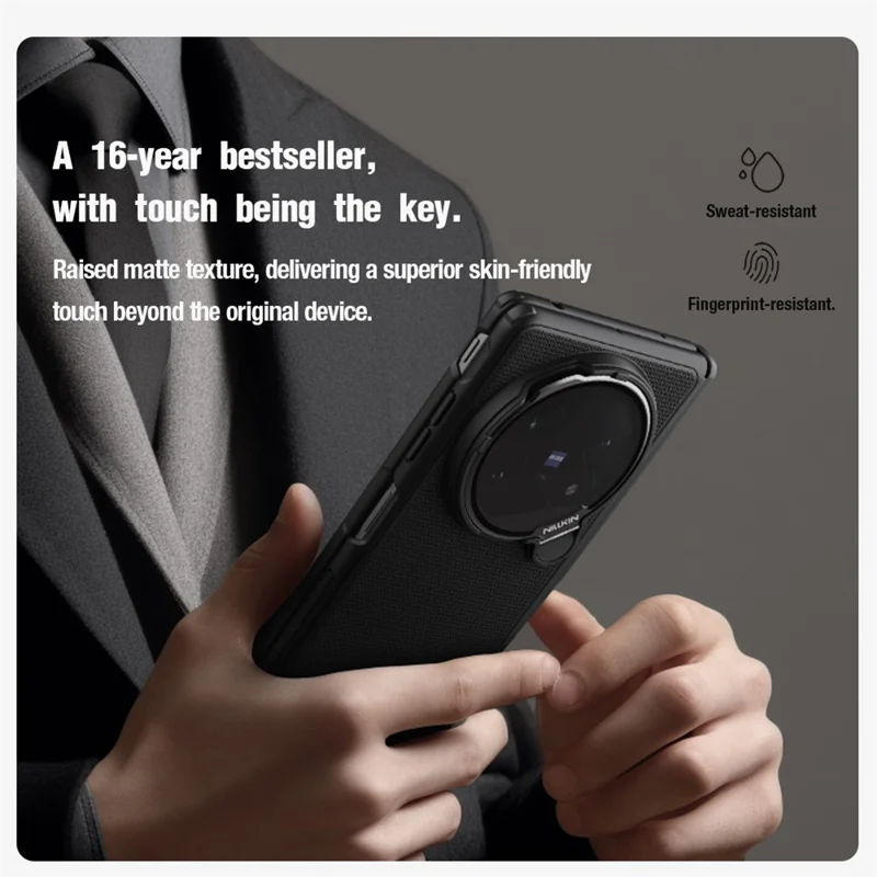 NILLKIN Super Frosted Shield Prop For vivo X Fold5 5G Case Clear Lens Lid Kickstand Phone Cover